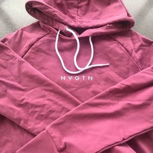NVGTN light plum raw cut hoodie